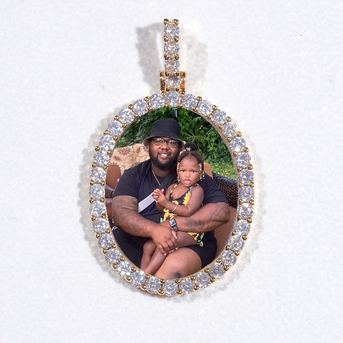 3D Oval Custom Picture Pendant