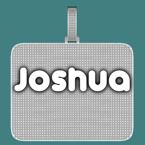 CUSTOM LETTER NECKLACE 3D BIG SQUARE