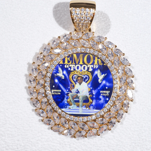 Large 3D Wheat Ear Custom Picture Pendant