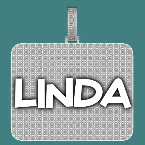 CUSTOM LETTER NECKLACE 3D BIG SQUARE