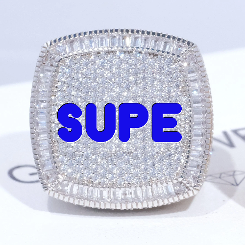 CUSTOM LETTER 3D ICED RING