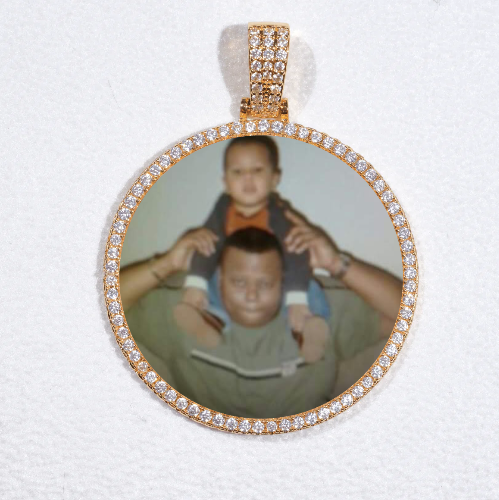 MEDIUM 3D CIRCLE CUSTOM PICTURE PENDANT