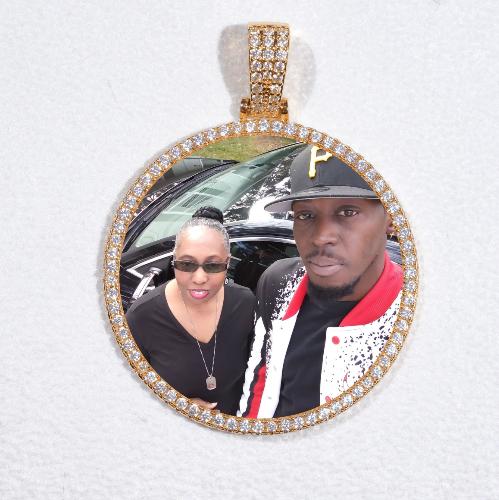 MEDIUM 3D CIRCLE CUSTOM PICTURE PENDANT
