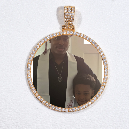 MEDIUM 3D CIRCLE CUSTOM PICTURE PENDANT