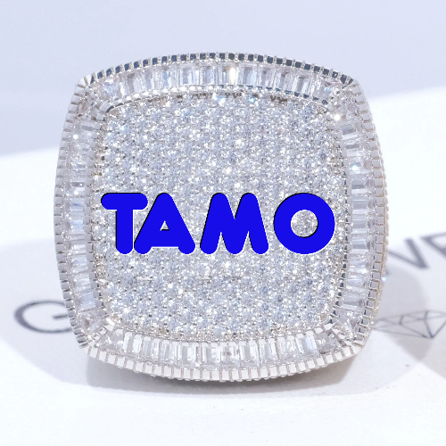 CUSTOM LETTER 3D ICED RING