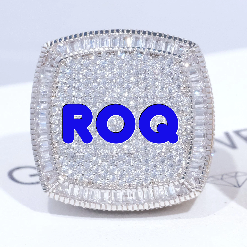 CUSTOM LETTER 3D ICED RING