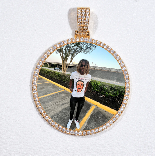 MEDIUM 3D CIRCLE CUSTOM PICTURE PENDANT