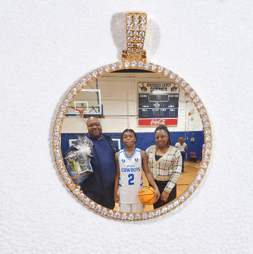 MEDIUM 3D CIRCLE CUSTOM PICTURE PENDANT