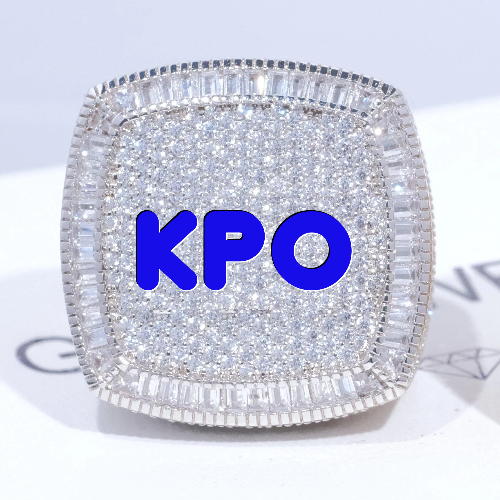 CUSTOM LETTER 3D ICED RING