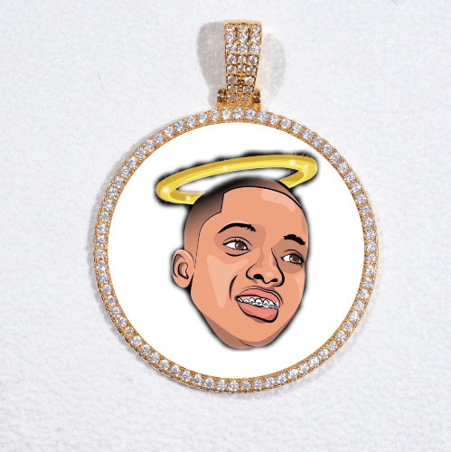 MEDIUM 3D CIRCLE CUSTOM PICTURE PENDANT