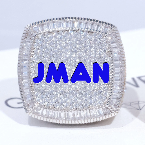 CUSTOM LETTER 3D ICED RING