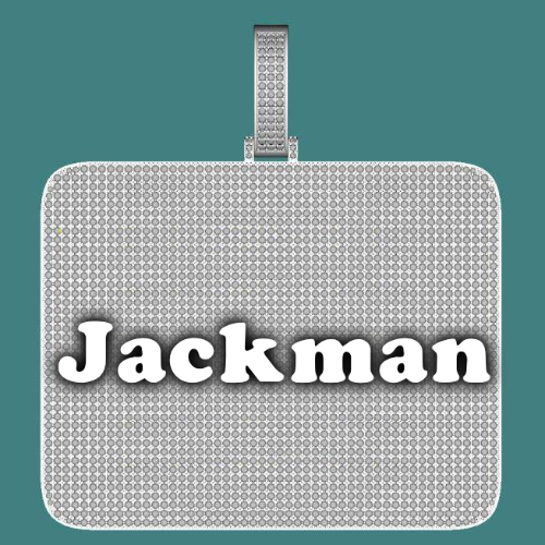 CUSTOM LETTER NECKLACE 3D BIG SQUARE