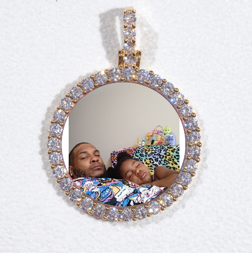 3D CIRCLE CUSTOM PICTURE PENDANT SMALL SIZE