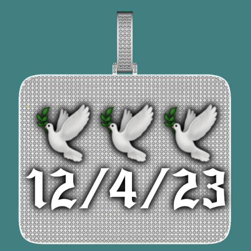 CUSTOM LETTER NECKLACE 3D BIG SQUARE