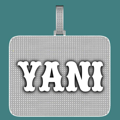 CUSTOM LETTER NECKLACE 3D BIG SQUARE
