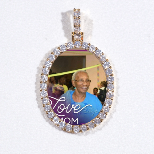 3D Oval Custom Picture Pendant