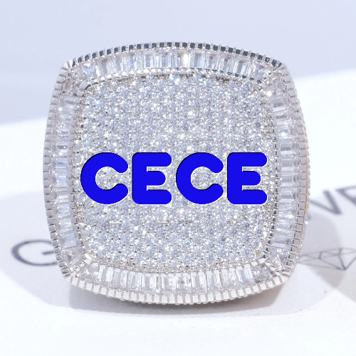 CUSTOM LETTER 3D ICED RING