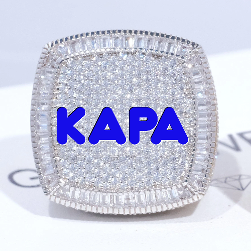 CUSTOM LETTER 3D ICED RING