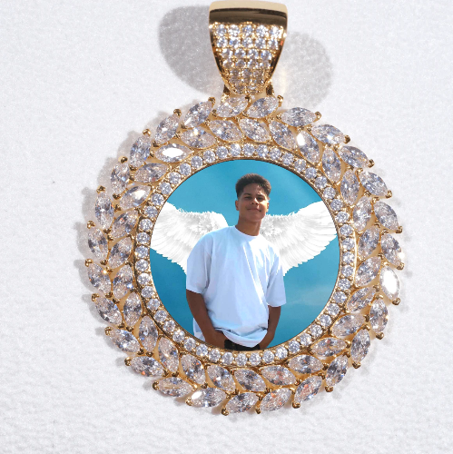 Large 3D Wheat Ear Custom Picture Pendant