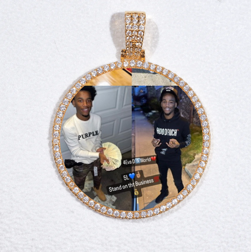 MEDIUM 3D CIRCLE CUSTOM PICTURE PENDANT