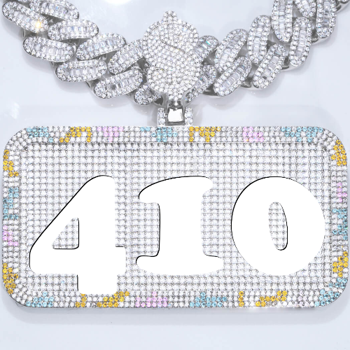 CUSTOM LETTER NECKLACE 3D COLORFUL SQUARE