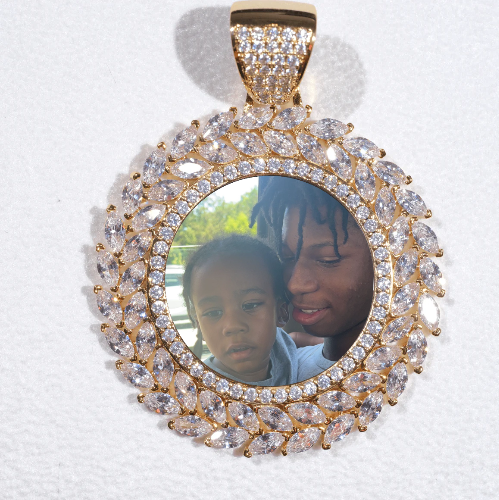 Large 3D Wheat Ear Custom Picture Pendant