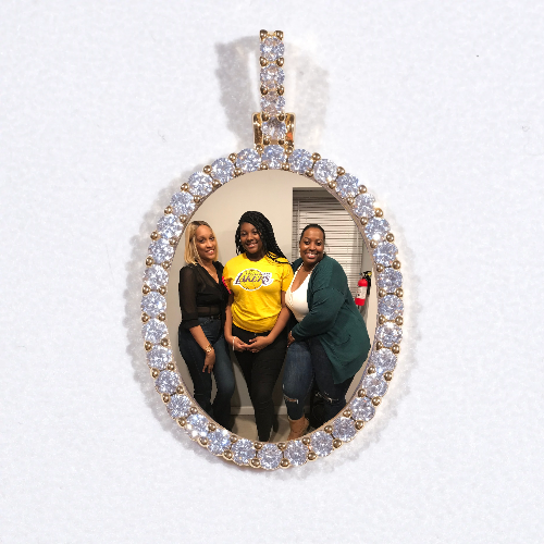 3D Oval Custom Picture Pendant
