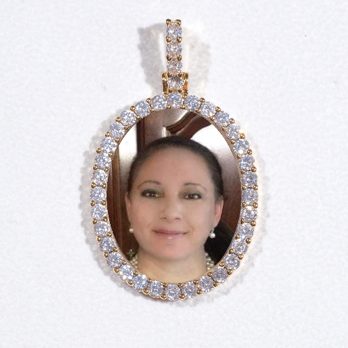 3D Oval Custom Picture Pendant