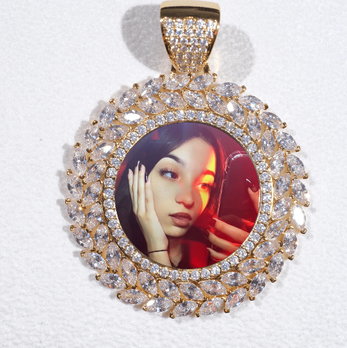 Large 3D Wheat Ear Custom Picture Pendant