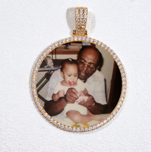 MEDIUM 3D CIRCLE CUSTOM PICTURE PENDANT