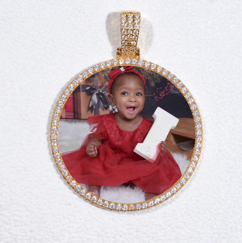 MEDIUM 3D CIRCLE CUSTOM PICTURE PENDANT