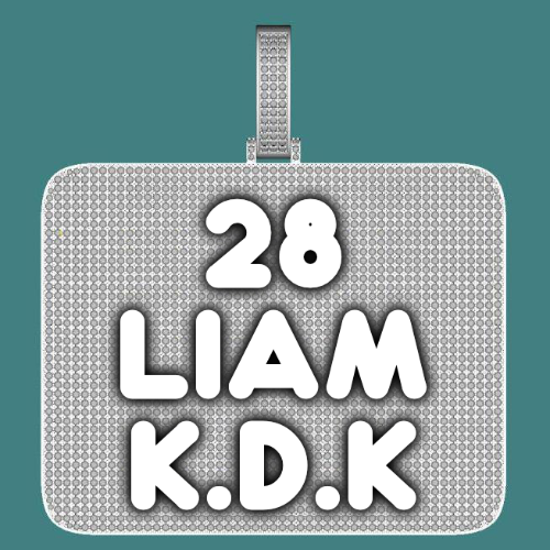CUSTOM LETTER NECKLACE 3D BIG SQUARE