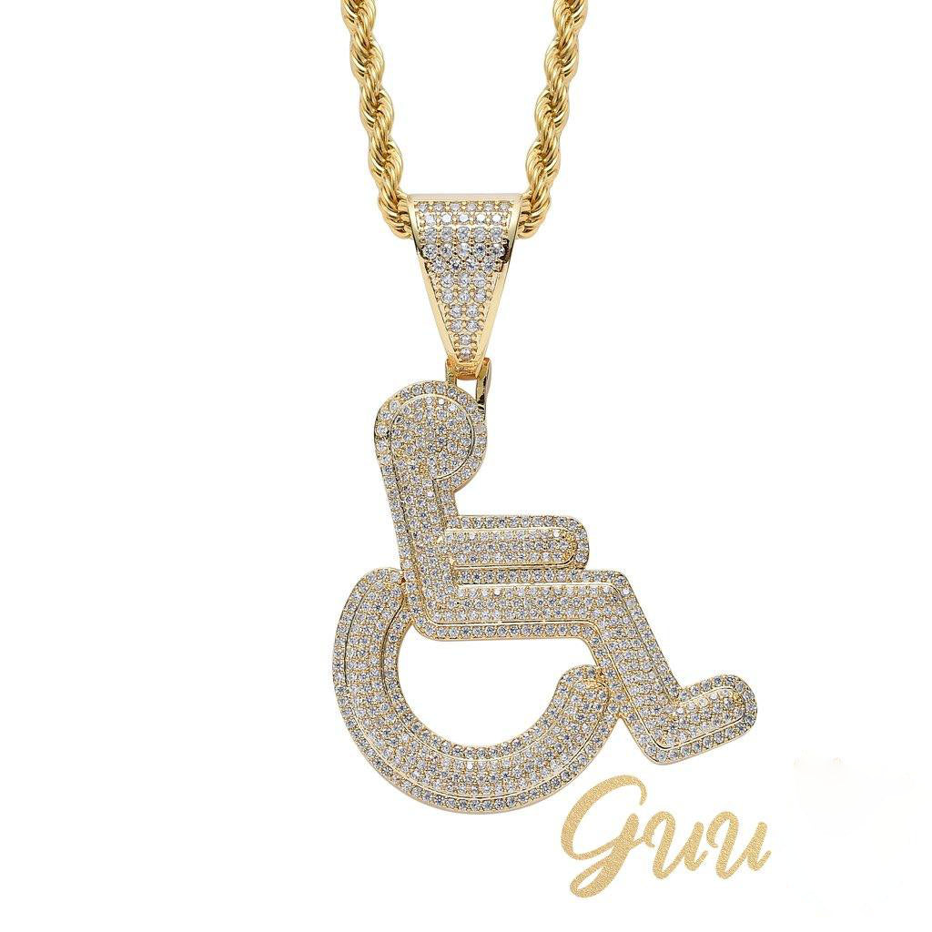 18K Gold-Plated Disabled Sign Necklace - The GUU Shop
