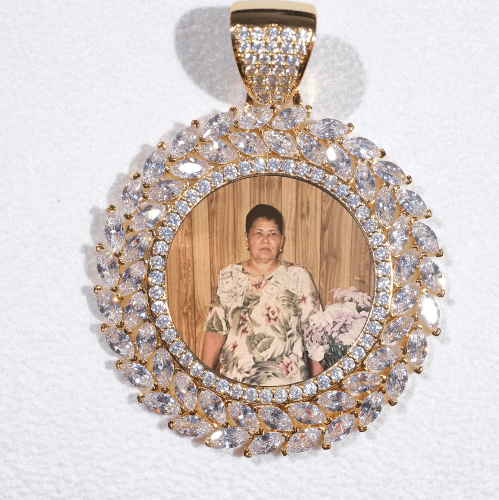 Large 3D Wheat Ear Custom Picture Pendant