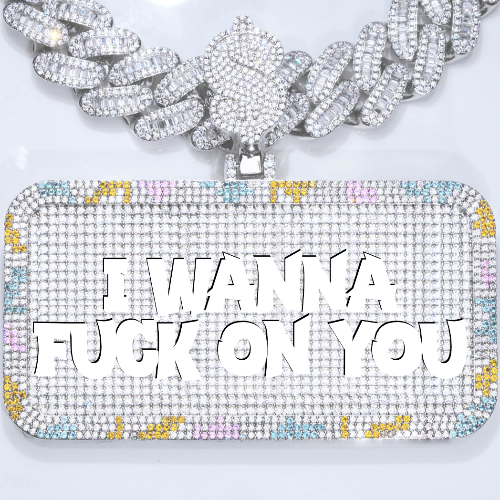 CUSTOM LETTER NECKLACE 3D COLORFUL SQUARE