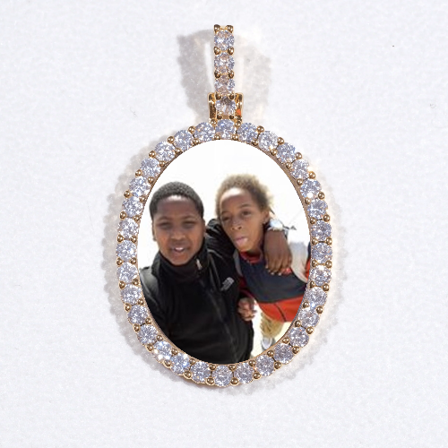 3D Oval Custom Picture Pendant