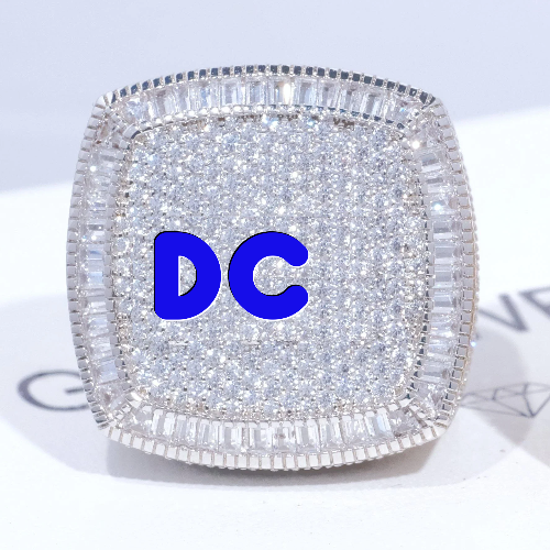 CUSTOM LETTER 3D ICED RING
