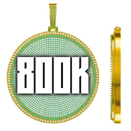 CUSTOM LETTER NECKLACE 3D BIG DISC