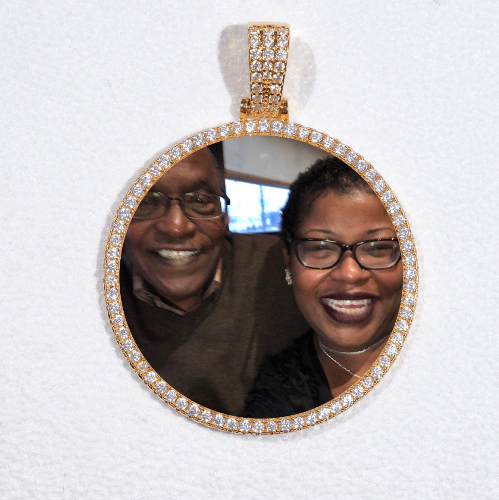 MEDIUM 3D CIRCLE CUSTOM PICTURE PENDANT