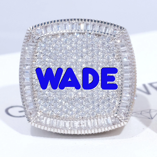 CUSTOM LETTER 3D ICED RING