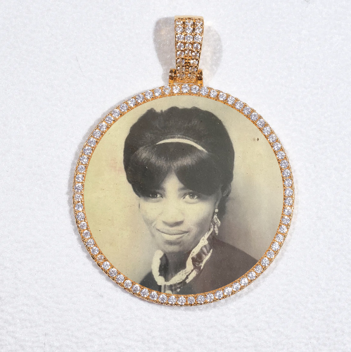 MEDIUM 3D CIRCLE CUSTOM PICTURE PENDANT