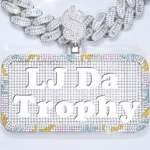 CUSTOM LETTER NECKLACE 3D COLORFUL SQUARE