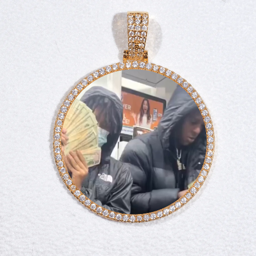 MEDIUM 3D CIRCLE CUSTOM PICTURE PENDANT