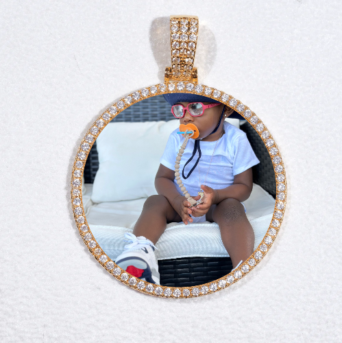 MEDIUM 3D CIRCLE CUSTOM PICTURE PENDANT