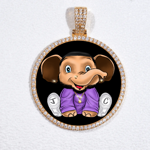 MEDIUM 3D CIRCLE CUSTOM PICTURE PENDANT