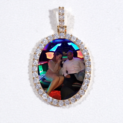 3D Oval Custom Picture Pendant