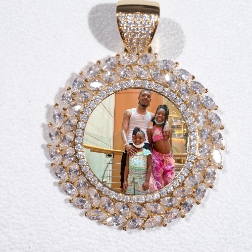 Large 3D Wheat Ear Custom Picture Pendant
