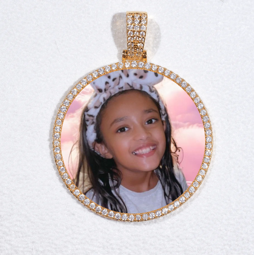 MEDIUM 3D CIRCLE CUSTOM PICTURE PENDANT