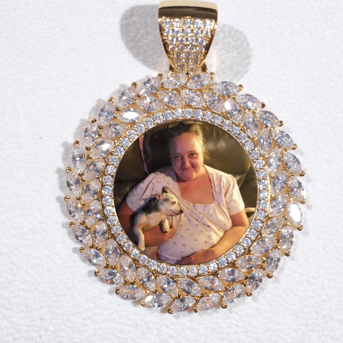 Large 3D Wheat Ear Custom Picture Pendant