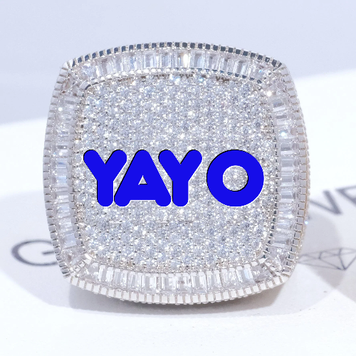 CUSTOM LETTER 3D ICED RING